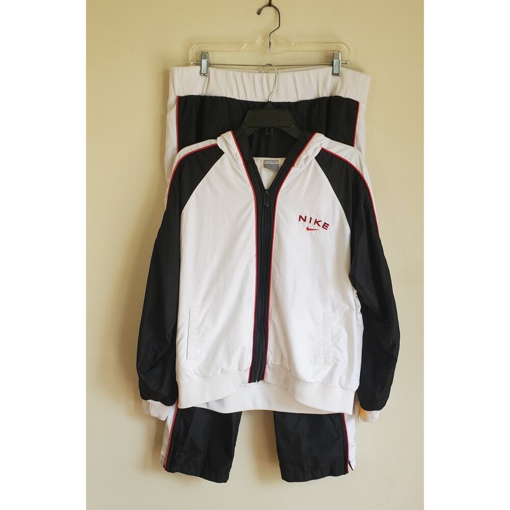 Vintage 1997 Nike Tracksuit White Black Red Men's XL